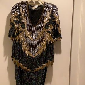 2 piece Vintage sequin outfit